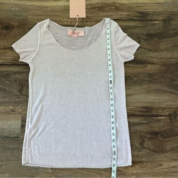 SCANDAL ITALY Semi Sheer Oversized Metallic Trim Knit Top Soft Pink Size S NWT - Picture 12 of 12